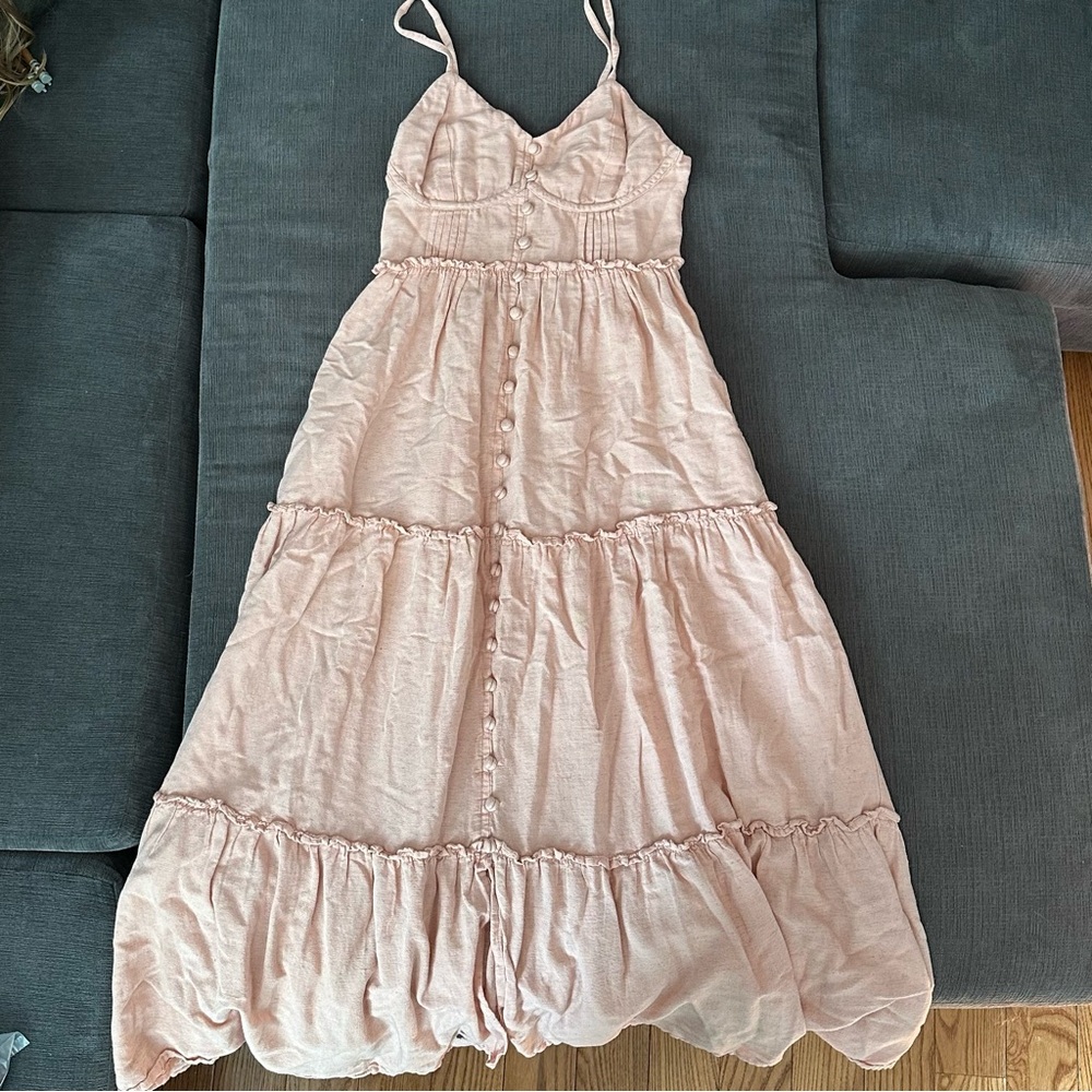 Elegant Pink Maxi Dress